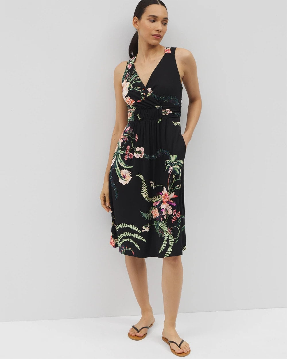 Cross Back Strap Bra Dress - PARADISE PLUMES DRAMA G B | Soma Women