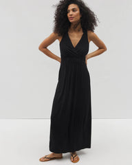 Isla Cross Back Maxi Bra Dress - BLACK | Soma Women