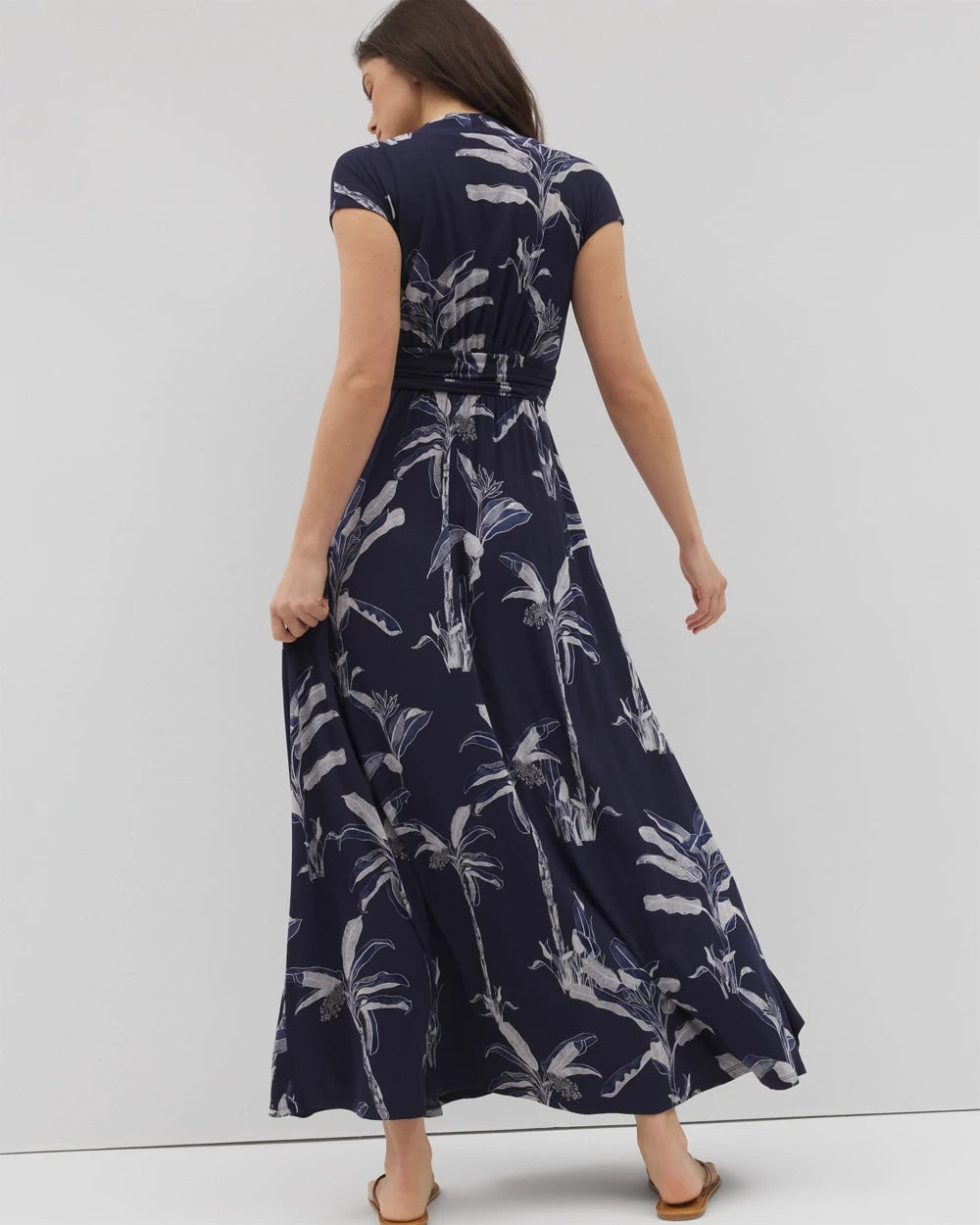 Serenity Maxi Bra Dress - PALM TOILE NIGHTFALL NAVY | Soma Women