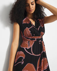 Serenity Maxi Bra Dress - STAMPED TROPICS BLACK BRN | Soma Women