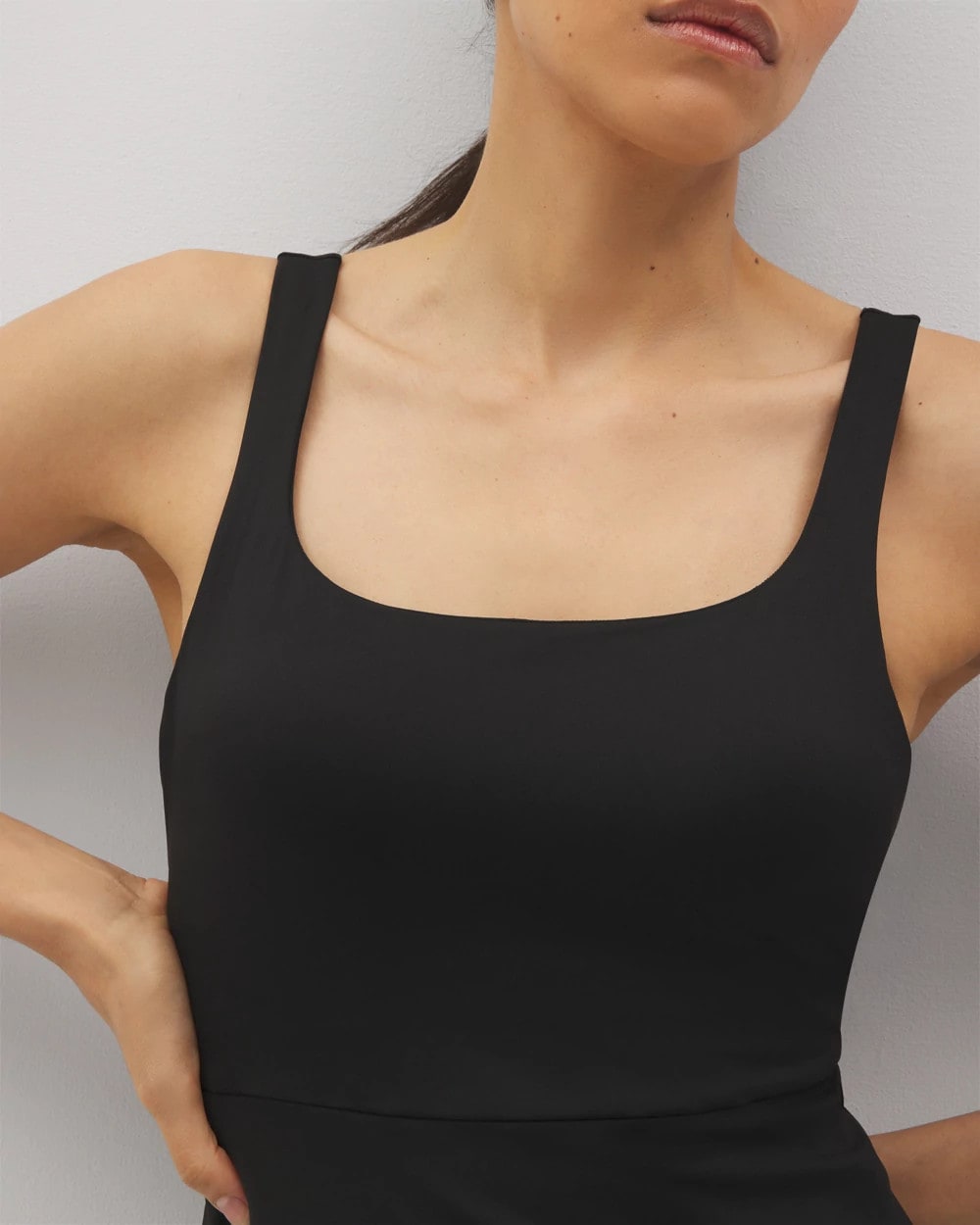 Lounge Square Neck Midi Dress - BLACK | Soma Women