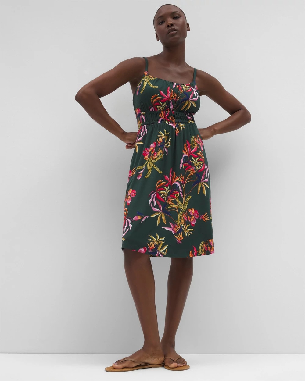 Paradiso Short Bra Dress - SUNRISE FLORA M EMERALD | Soma Women