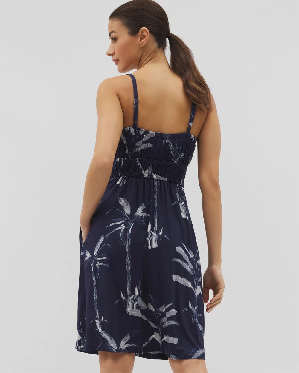 Paradiso Short Bra Dress - PALM TOILE NIGHTFALL NAVY | Soma Women