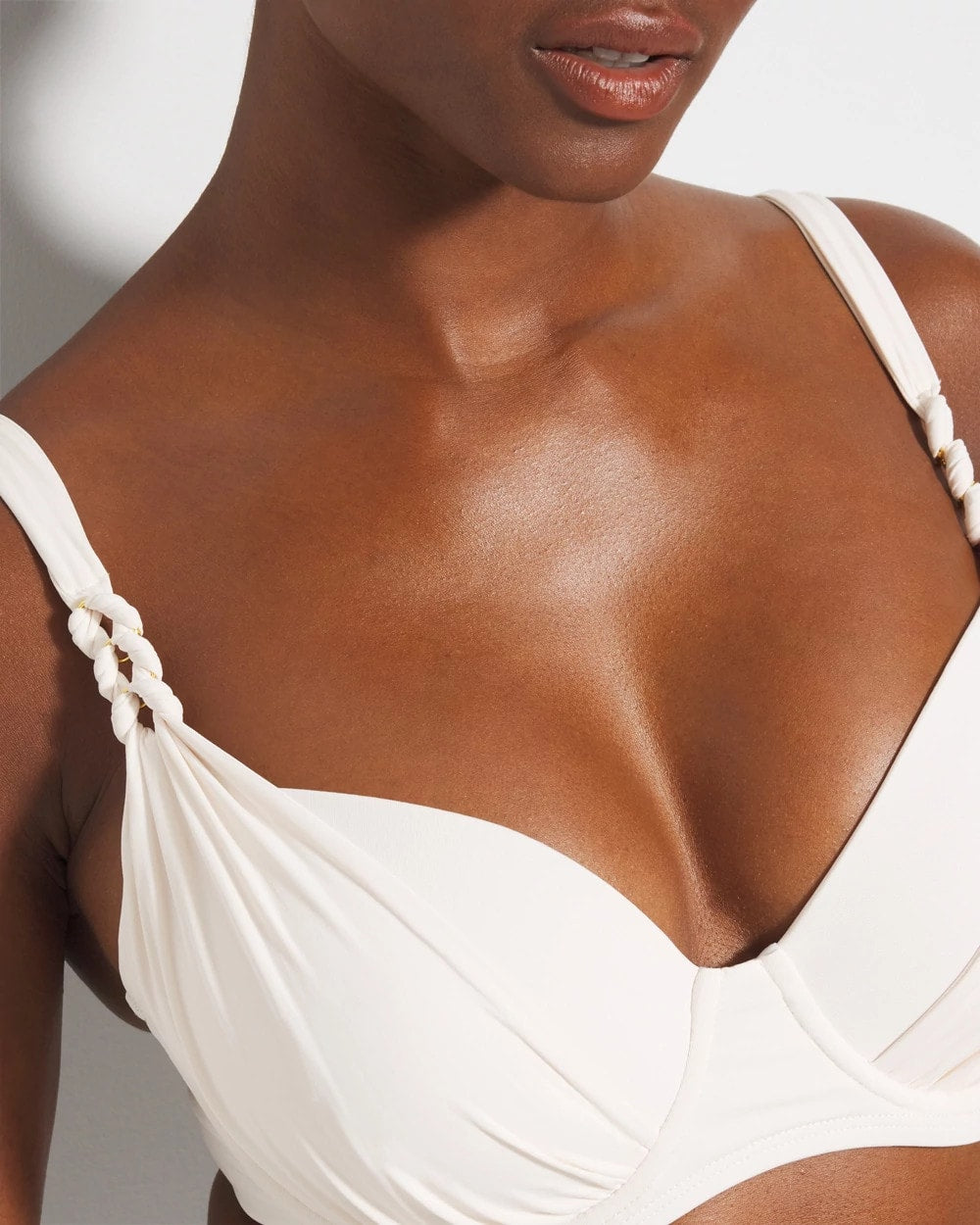 Ring Master Draped Underwire Swim Top - COCONUT WATER | Soma Women