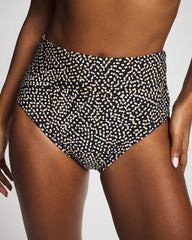 On The Dot High Waist Bottom - BLACK MULTI | Soma Women