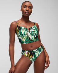 Ruched Bikini Bottoms - BUNGALOW PALMS MINI IVORY | Soma Women