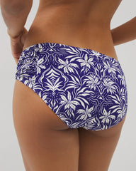 Ruched Side Bikini Bottom - TROPIC TILES TRUE BLUE | Soma Women