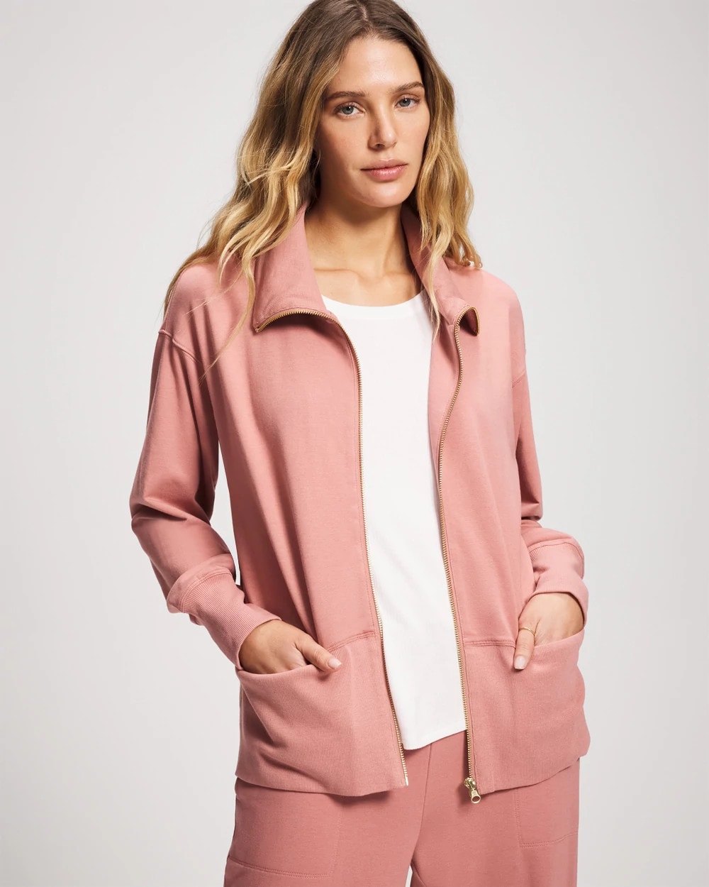 Essential Terry Jacket - CINDER ROSE | Soma Women