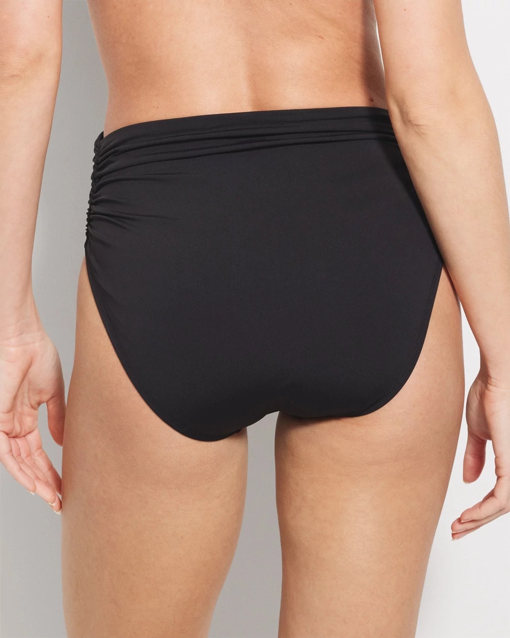 Beattie Side-Shirred Bikini Bottom - BLACK | Soma Women