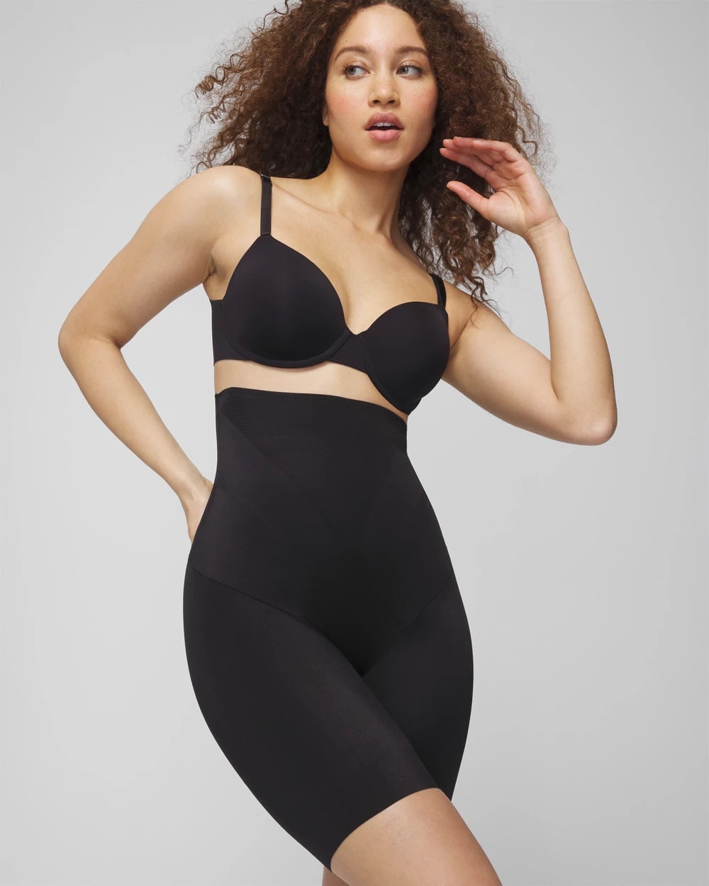 Mid-Level Shaping Vanishing Edge High-Waist Thigh Slimmer - BLACK | Soma Women