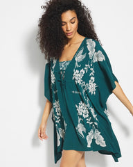 Embroidered Cover-Up - DEEP TEAL | Soma Women