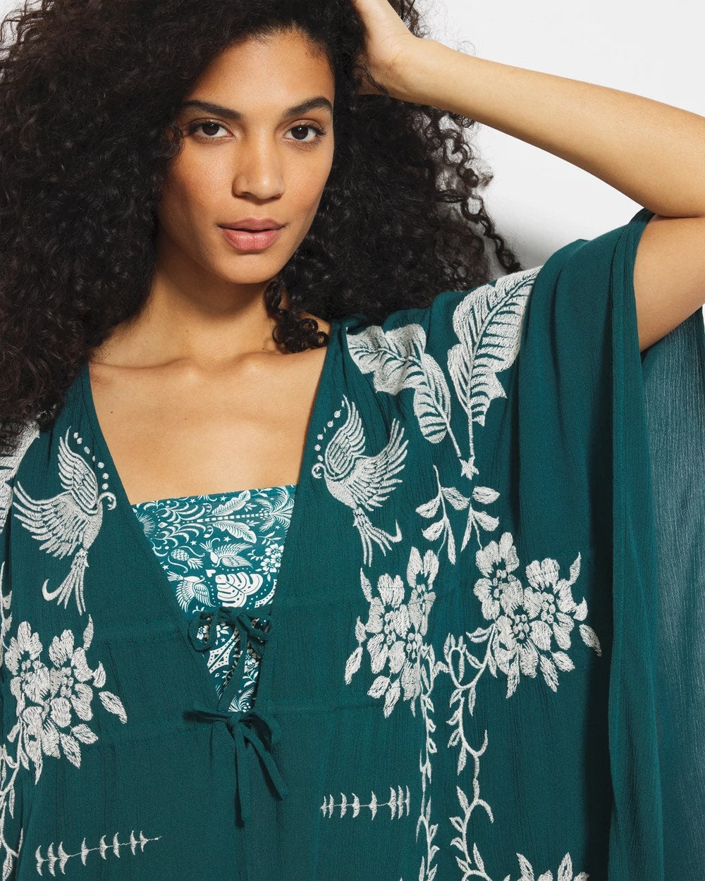 Embroidered Cover-Up - DEEP TEAL | Soma Women