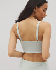 Seersucker V-Wire Cropped Bikini - GREEN SEERSUCKER | Soma Women
