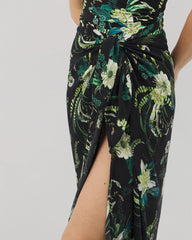 Rayon Crepe Pareo - TROPICAL TWIST BLACK | Soma Women