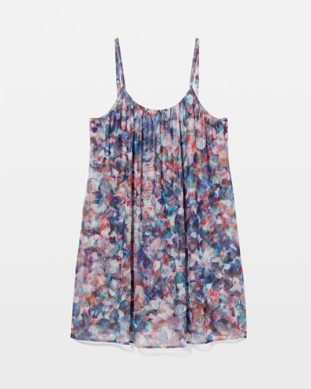Mesh Ruched Chemise - PETAL MOSAIC PETROL | Soma Women